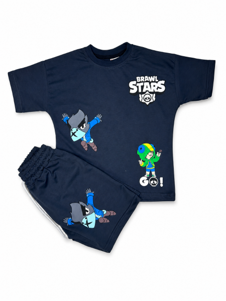 Braw Star Temalı Erkek Çocuk Şortlu Takım