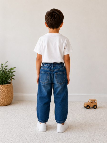 Erkek Çocuk Baggy Tapered Jean Pantolon