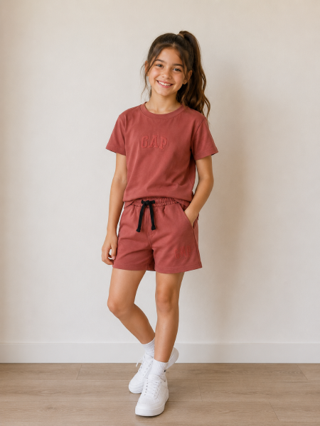 Çocuk Yazlık İkili Takım Rahat Kesim Unisex Model