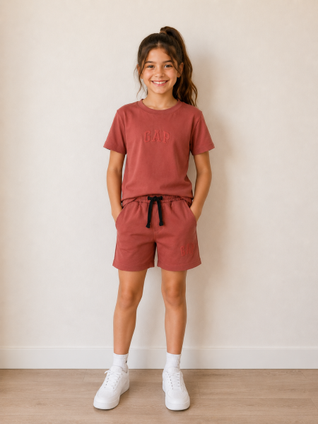 Çocuk Yazlık İkili Takım Rahat Kesim Unisex Model